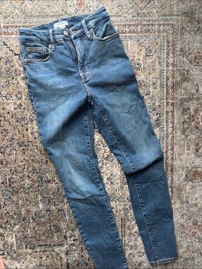 Good American Mid Wash Blue High-Rise Skinny Jeans